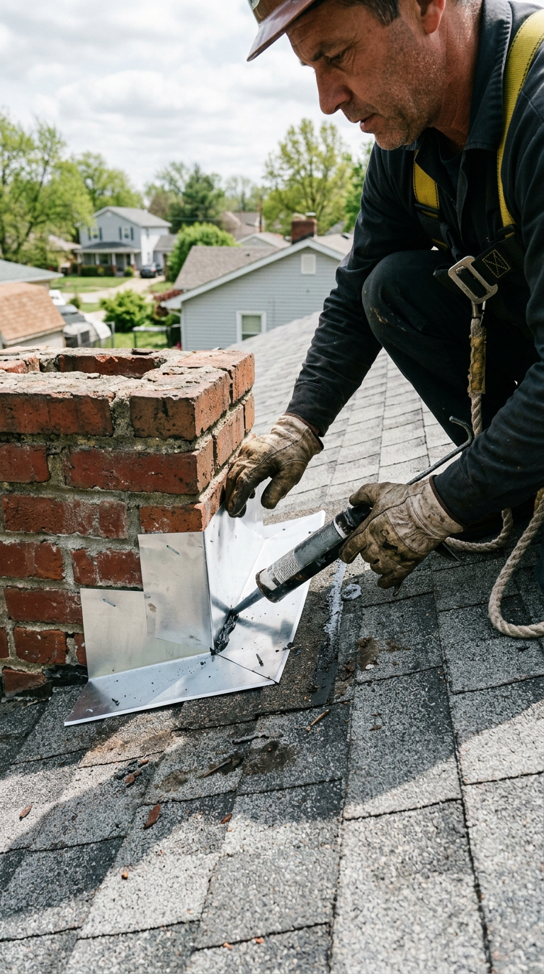 Roof repair in progress in Springfield, Missouri